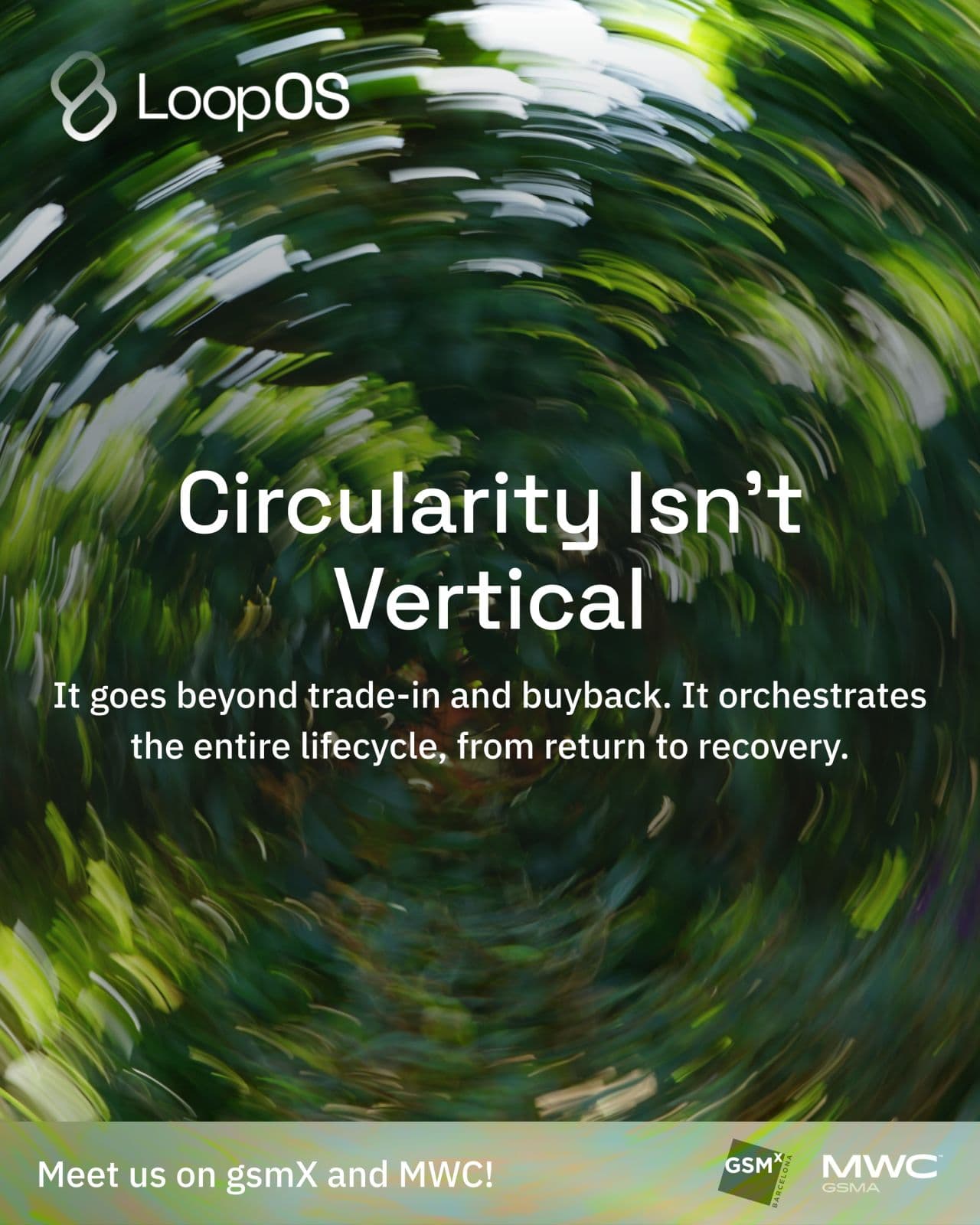 A LoopOS insight card on treating circularity as infrastructure, not a vertical.